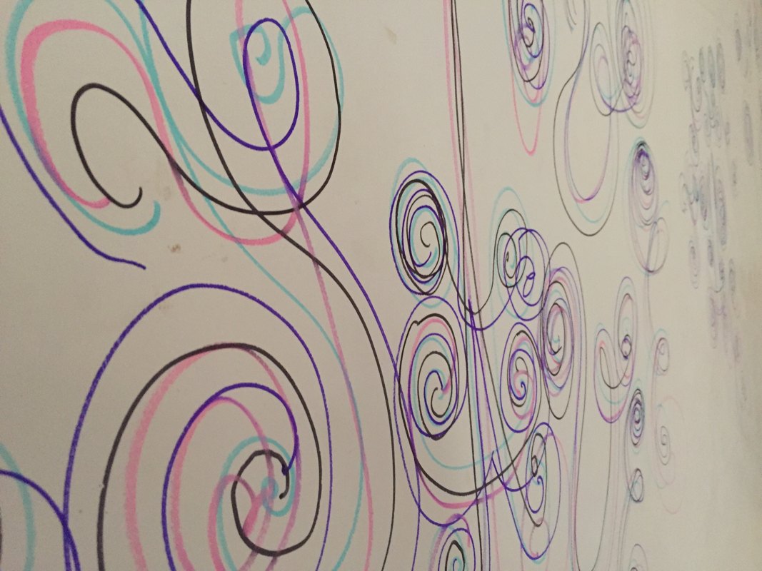 Spirales — Spirales aux feutres de couleur, 2015.