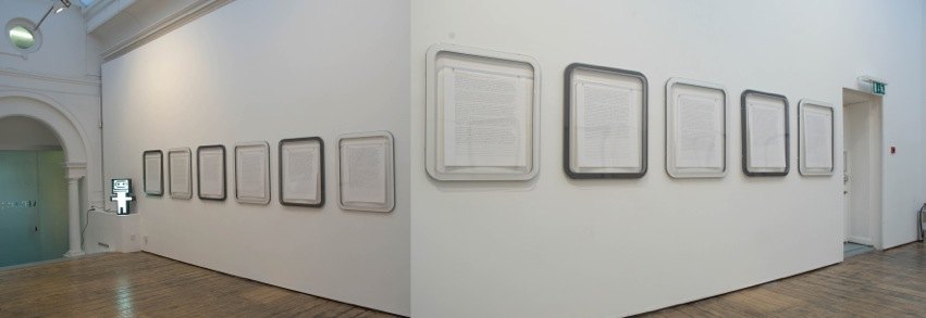 Les portraits-en-mots encadrés, Haunch of Venison, Londres