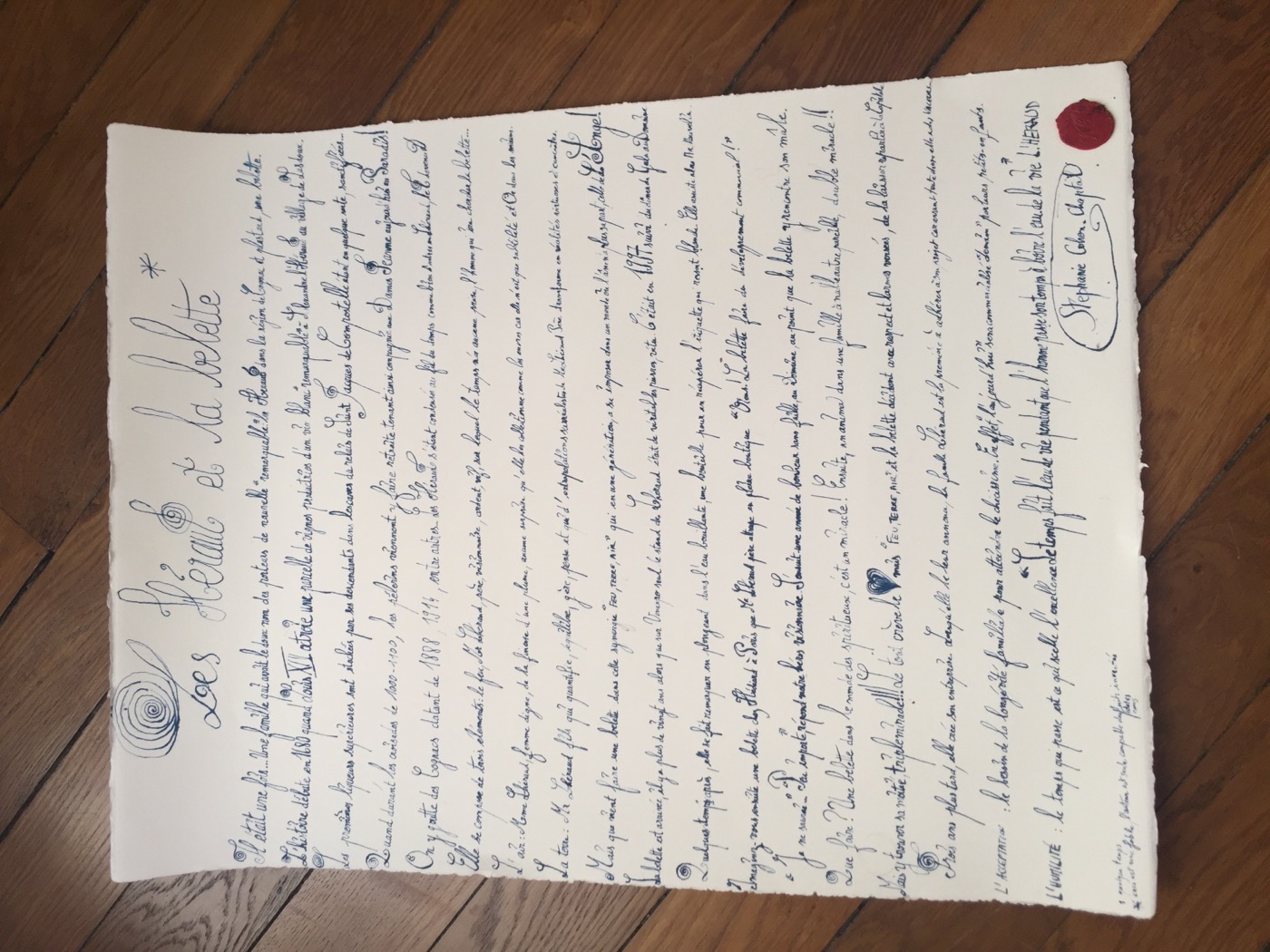 « Les HérauT et La belette », La famille Lhéraud et « la belette »